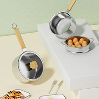 Casserole à sauce en acier inoxydable 316 de qualité alimentaire, triple épaisseur, avec couvercle en verre, pour faire bouillir et cuire les nouilles