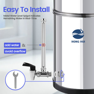 Hồng HUI NSF/ANSI 42 & 372 LT-2.25B loại bỏ <span class=keywords><strong>Fluoride</strong></span>, clo thép không gỉ Máy lọc nước Trọng cực-fed hệ thống lọc nước - Product Image 5