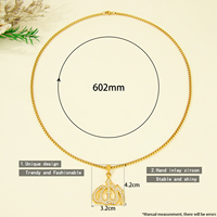 Nouveau Collier Pendentif Zirconia Musulman Arabe Tendance Or et Argent en Acier Inoxydable Bijoux du Moyen-Orient – Vente Chaude