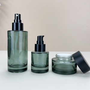 100ml Spray Glass <b>Bottle</b> Green Cometic Packaging Jar 100ml Serum Pump Lotion <b>Bottle</b> 120ml 150ml - Product Image 5
