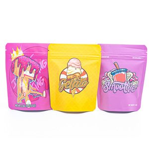 Tùy Chỉnh <span class=keywords><strong>In</strong></span> New 3-5G Baggies Aluminized Lá Mùi Bằng Chứng Cookie Bao Bì Nhựa Mylar Ziplock Túi - Product Image 1