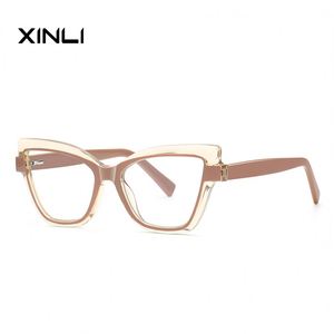 XINLIHigh Quality Women's Animal Print Cat Eye Full-Rim Blue Light Protection Computer Glasses Model 2219 Daily Wear - Product Image 3