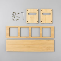 Étagère de rangement pour bouteilles de cuisine rustique en bois, sur pied, multifonction, à double niveau, avec 4 porte-gobelets en verre, non pliable, pour portes/murs