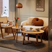 Table basse en bois de chêne massif de style scandinave moderne, durable et économique, meubles de salon