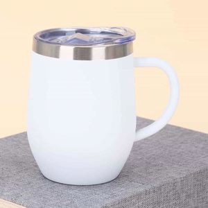 Simple 304 Stainless Steel <b>Coffee</b> Mug Portable Car Thermos Business Office Gift Dual-Drink Mug - Product Image 5
