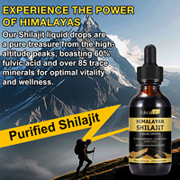 Gouttes liquides de Shilajit de l'Himalaya, Résine de Shilajit Pure Originale, Boisson Énergisante, Extrait de Résine de Shilajit Pur, Marque Wellness Drops