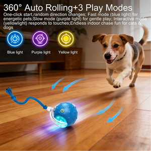 Juguete Interactivo Automático para Mascotas, Pelota Rodante Rápida con Cuerda, Sonido de Pájaros, Juguete para Gatos con Movimiento, Juego Versátil - Product Image 2