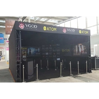 Soporte de armazón de aluminio móvil personalizado portátil, cabina de dj, pantalla exterior para plataforma de escenario