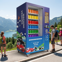 Máquina Expendedora Refrigerada de Bajo Consumo, Dispensador de Bebidas y Snacks con Funcionamiento 24/7