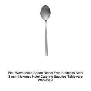 Pinti Wave Moka <b>Spoon</b> 18/C Stainless Steel, 3 mm Thick Nickel Free Pintinox - Product Image 2