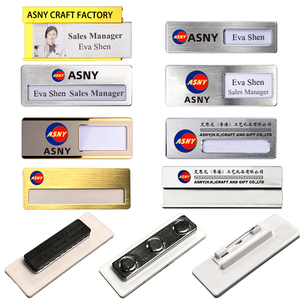 Nhà máy tùy chỉnh có thể thay thế kim loại thẻ tên ID phù hiệu hoán đổi cho nhau thẻ giấy chèn laser logo hoặc Đầy đủ màu sắc in có sẵn - Product Image 1