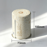 Boîte à café et matcha ronde hermétique personnalisée, style japonais, finition mate, 50g 100g, couvercle à vis, qualité alimentaire, emballage pour thé en vrac, OEM, vente en gros