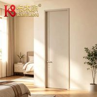 Portes intérieures modernes en bois massif composite PVC, isolation acoustique, construction durable, garantie 1 an, école, salle de bain, villa