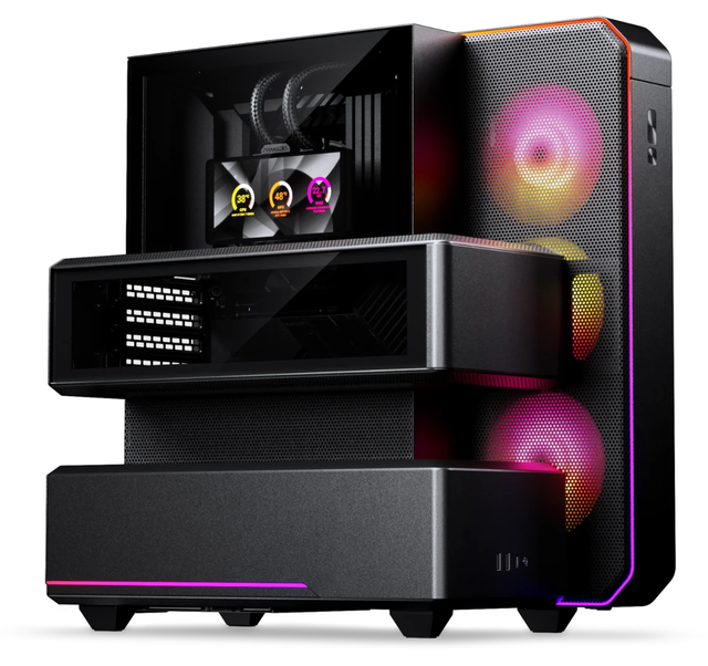 Phanteks EX5-MAX ATX Gaming PC Case with 6" LCD Screen & Integrated 360 AIO Cooler, Split Airflow Design ATX Computer Chassis