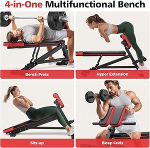 Chaise romaine 4 en 1 Besster avec <span class=keywords><strong>banc</strong></span> de musculation réglable, <span class=keywords><strong>banc</strong></span> de musculation pour exercices de musculation complète du corps, équipement de fitness - Product Image 2