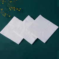Serviettes en papier personnalisées avec logo imprimé, 2 plis, en pâte de bois, blanches, pour fêtes et dîners, Guyue Zj-1-001