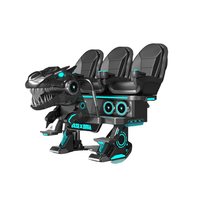 Cinéma VR 9D multijoueur 3 places, équipement de jeu VR interactif d'arcade intérieur à jetons pour centres commerciaux