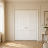Portes intérieures minimalistes en polymère peintes sur mesure, finition laquée, blanches, pour chambre, salon, villa, appartement, hôtel, décoration