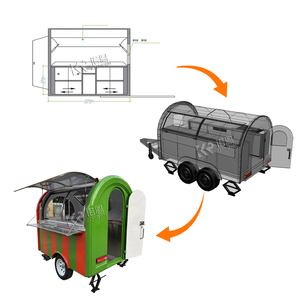 Prix d'usine Gros camions de nourriture Remorque de nourriture mobile Camion de restauration rapide personnalisé Chariot de café mobile Crème glacée Bière Bar Café Remorque - Product Image 4