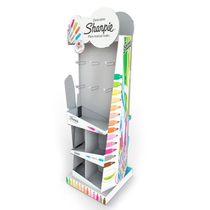 Expositor de Piso Personalizado para POP con Ganchos de Cartón para Colgar Accesorios de Celulares - Product Image 1