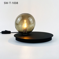 Lampes de table LED modernes pour restaurant, décoration de mariage, teinte gris fumé, hôtel de luxe avec matériaux de haute qualité