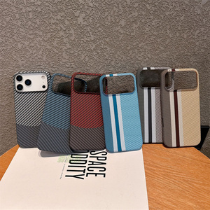 New Trend Carbon Fiber <strong>TechWoven</strong> Hard Mobile Phone <strong>Case</strong> for iPhone 17 Air 16 15 Pro Max Matte Textured <strong>Cases</strong> Frosted Back Cover - Product Image 4
