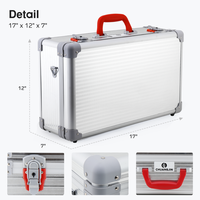 Valise de barbier professionnelle en alliage d'aluminium, valise de voyage pour barbier, boîtes de transport portables