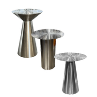 Table d'appoint pliable en acier inoxydable de style industriel, petite table basse moderne de luxe pour restaurants, hôtels et salles à manger