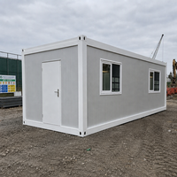 Maison préfabriquée modulaire en panneaux d'acier à assemblage rapide, conteneur plat 20 pieds avec fenêtre coulissante, garantie 5 ans, pour bureau