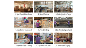 Muebles Comerciales <span class=keywords><strong>de</strong></span> Alta Gama para Hoteles, Juego <span class=keywords><strong>de</strong></span> Dormitorio <span class=keywords><strong>de</strong></span> 5 Estrellas Personalizado, Cama King Tapizada <span class=keywords><strong>de</strong></span> Lujo con Panel <span class=keywords><strong>de</strong></span> Pared - Product Image 4