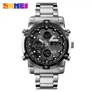 Relojes Hombre Stopwatch Jam Tangan Pria, Merek Mewah 3 Kali Skmei 1389 Logam