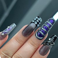 2026 INS Design ABS presse sur les ongles paquet fait à la main étiquette privée Gel presse sur les ongles Style Long en gros