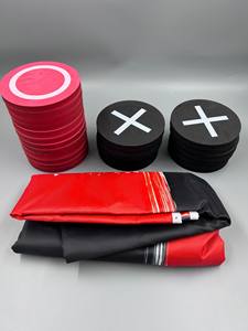 Dama gigante Vintage 2-in-1 e gioco Tic Tac Toe W/Mat Dama gigante Vintage 2-in-1 e gioco Tic Tac Toe W/Mat - Product Image 2