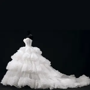 fashion sweetheart bridal Wedding gowns elegant ruffle ball gown bride wedding dresses