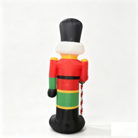 Soldat Casse-Noisette Gonflable Géant de Noël de 3 m avec Lumières LED, Décoration Gonflable Étanche pour Jardin et Affichage Festif