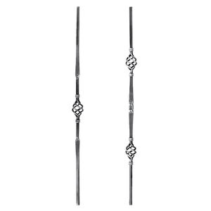 공장 가격 단조 철 장식 부품 계단 난간 울타리 문 - Product Image 4