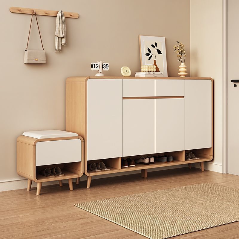 Solid Wood Extendable Shoes Cabinet Storage