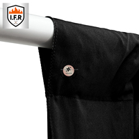ANNIELU Toile de fond noire premium en spandex, résistante au feu, pour décorations de mariage et location de lieux intérieurs