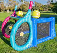 Jeu de sport interactif gonflable de tennis et de pickleball de qualité commerciale avec matériau PVC, certifié CE, garantie de 3 ans, installation facile
