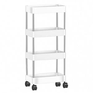 Chariot de rangement mobile à roulettes, étagère de rangement étroite, organisateur de rangement pour espaces restreints - Product Image 2
