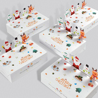 Boîtes en papier pliables 3D en forme d'animaux, jolies boîtes cadeaux pour fêtes de Noël, pour bonbons, biscuits, 10 pièces par paquet