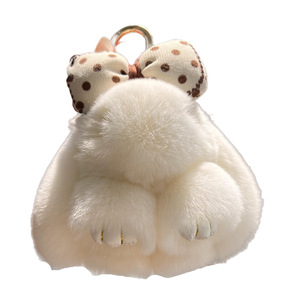 Lindo Llavero de Peluche de Conejo con Mosquetón, Colgante Suave Estilo Dibujos Animados para Mochila, Forma 3D - Product Image 5