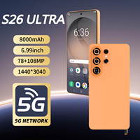 Smartphone Android S26 Ultra pour le divertissement multimédia, grande mémoire, écran vif, longue durée de vie de la batterie, idéal pour regarder des vidéos et de la musique