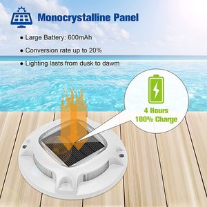 IP68 đường đánh dấu Đèn năng lượng mặt trời Dock ánh sáng Nhôm Nhà ở ngoài trời trang trí mặt đất bước cầu thang Patio con đường hồ bơi - Product Image 4
