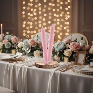 Lot de 10 bougies coniques teintes unies, faites à la main, pour décoration de table, mariages, fêtes de Noël, colorées - Product Image 3