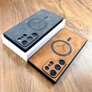 Custodia Vintage in pelle per Samsung S24 S23 S22 S21 Ultra Plus FE Note <span class=keywords><strong>20</strong></span> <span class=keywords><strong>S</strong></span> cover-custodia per cellulare con ricarica Wireless - Product Image 2