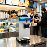 C9 High Overrun Softeis-Maschine mit Erweiterungspumpe |   14-Tage-Reinigungsfreie Tisch-Eismaschine für Kioske