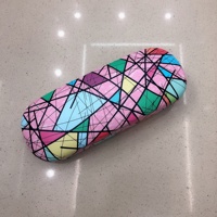 Étui à lunettes à clapet dur Durable à motif imprimé Boîte d'emballage de lunettes avec logo imprimé personnalisé au laser