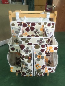 Tas Tote Organizer popok gantung diperkuat untuk tempat tidur bayi dengan pola cetak meja berubah bentuk - Product Image 5