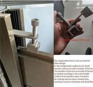 Barrière anti-inondation pour porte de garage à domicile facile à installer, barrière anti-inondation modulaire résistante aux tempêtes, barrière anti-inondation en aluminium - Product Image 5